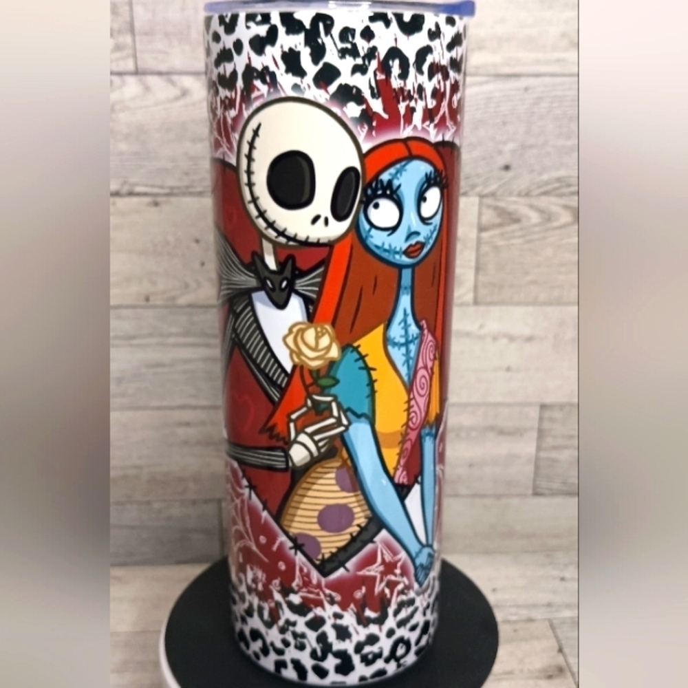 Nightmare Before Christmas JACK AND SALLY 20oz. Stainless Steel Tumbler